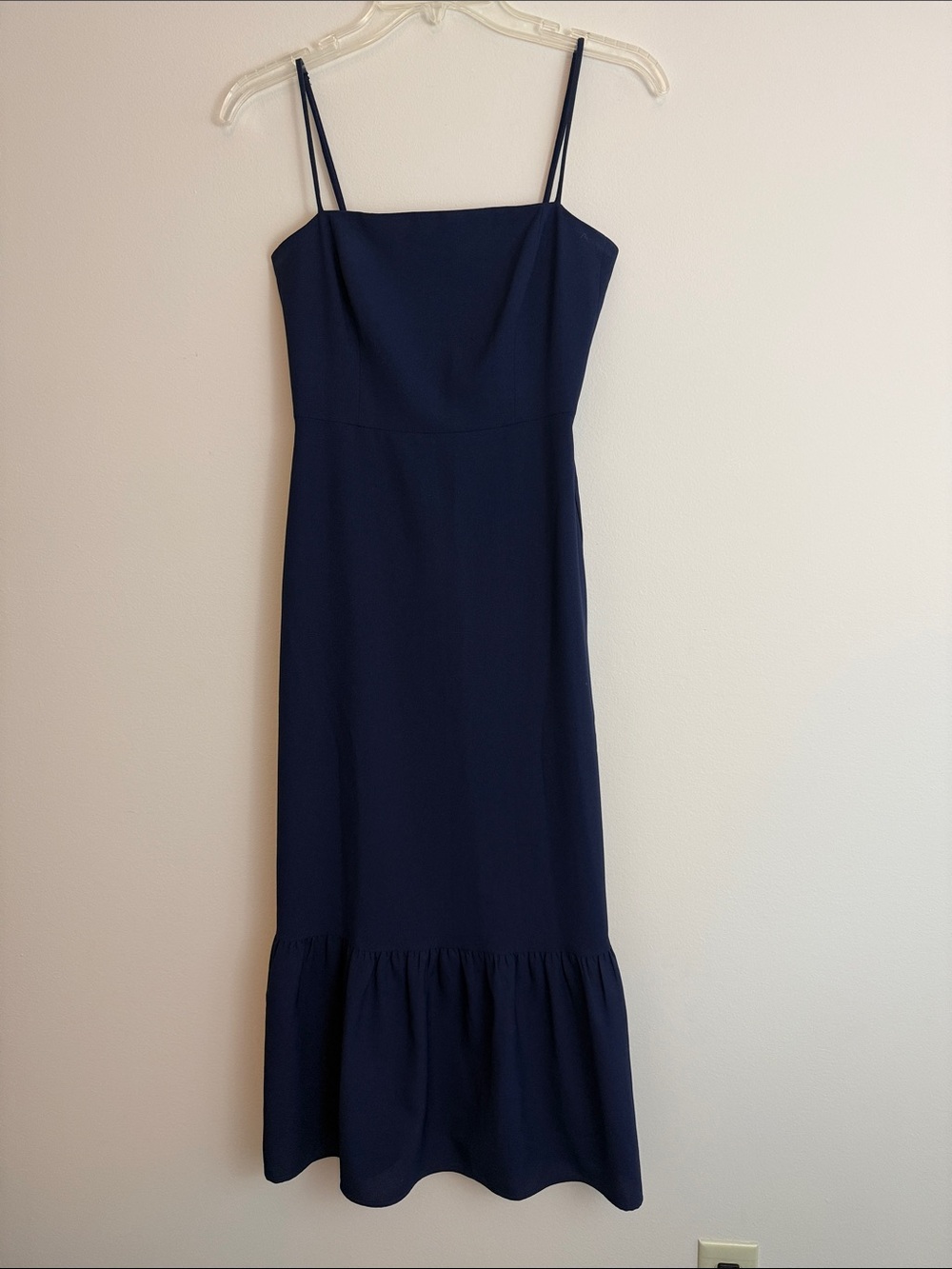 Park & Fifth Navy Spaghetti-Strap Midi Dress with Ruffle Hem